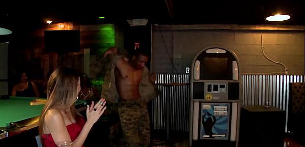  Dick loving cfnm babes at voyeur bj party